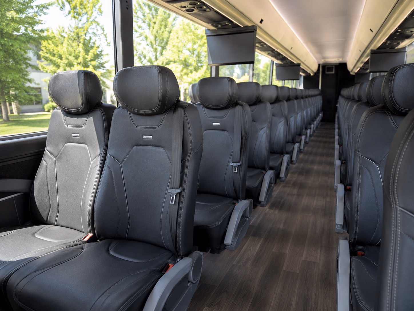 cambridge charter bus services interior